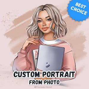 Cartoon Logo For Business/Cartoon Portrait/ Custom Cartoon Logo/ Portrait drawing / Cartoon character/ Cartoon logo/ Cartoon from photo