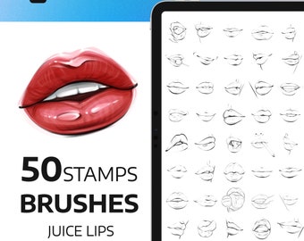 Procreate Lip Stamps: Portrait Brushes