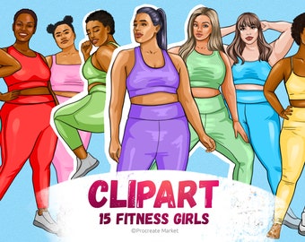 planner girl clipart, workout clipart, yoga clipart, black girl, fashion clipart, clipart, fashion girl clipart, african american clipart