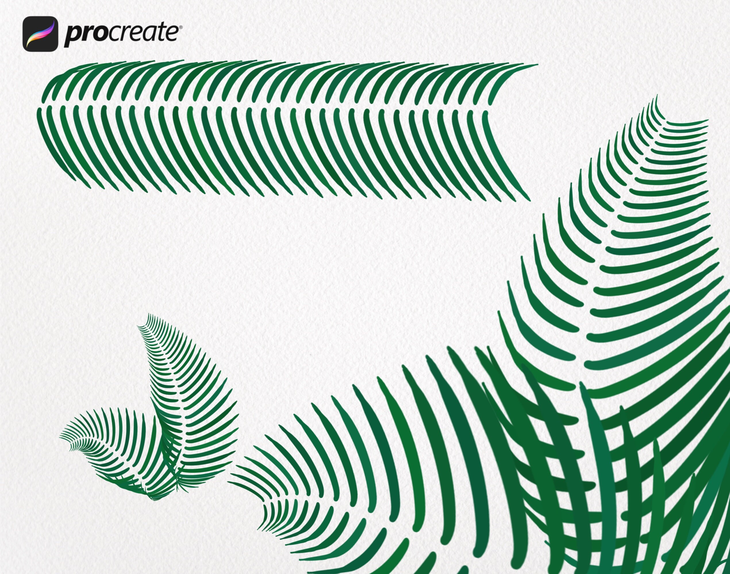 Tropical Leaves Procreate | Procreate Jungle Leaves Brush Set ...