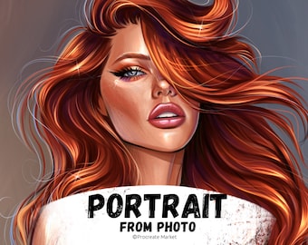 Cartoon Logo Design Custom, Caricature Logo Fashion Portrait for Cosmetics, Hairstylist, Beauty, Braider, Eyebrow, Makeup Artist, Boutique