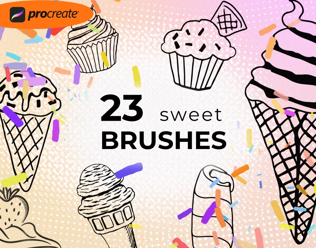 23 Cupcake Procreate Stamps Procreate Brushes Procreate Etsy