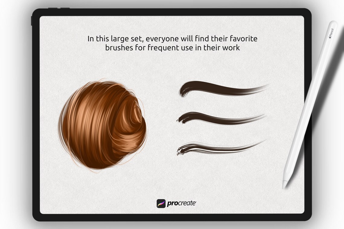 Procreate Hair Brushes. Hair Procreate Brush. Procreate Hair Etsy
