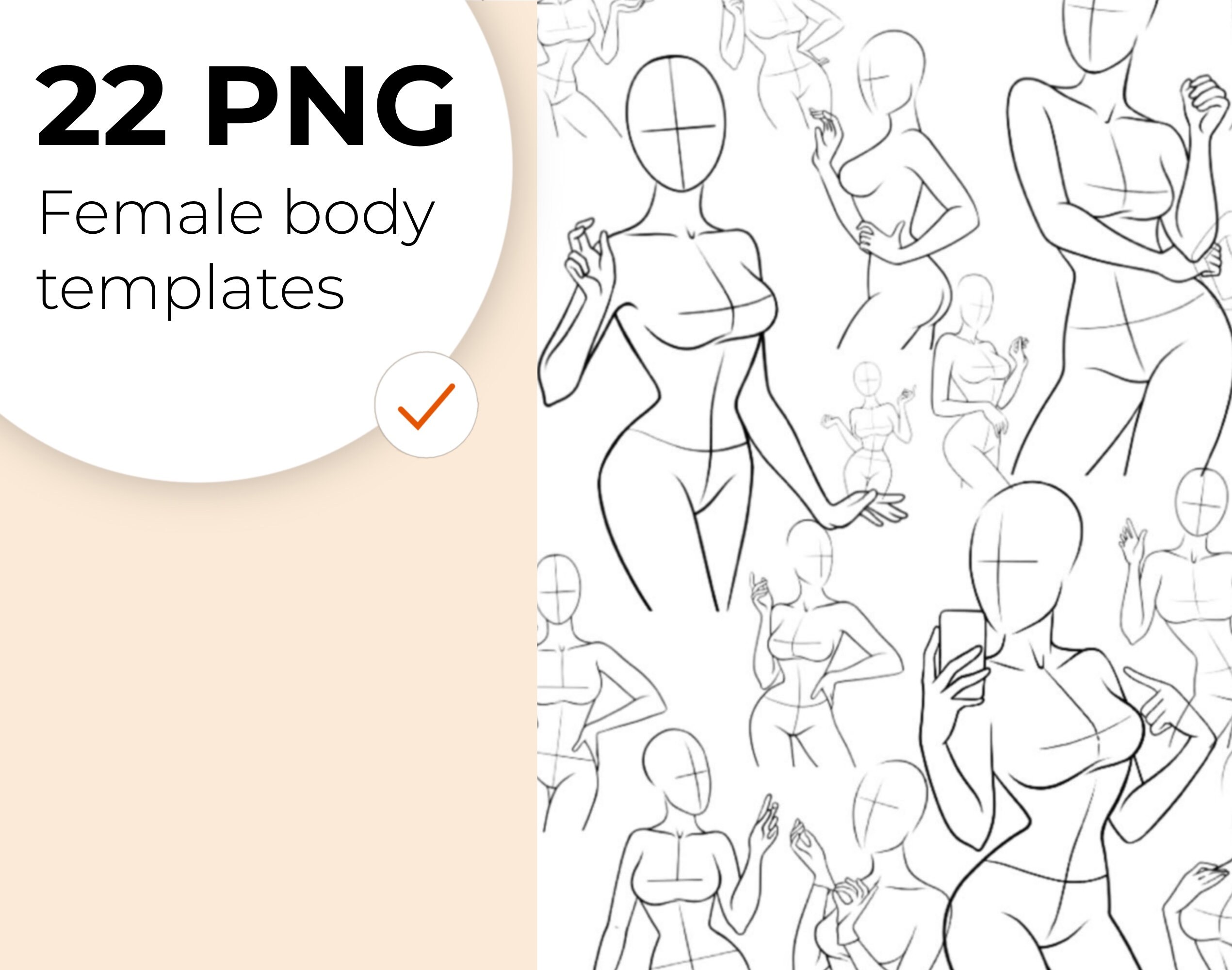 Fashion Figure Templates Fashion Design Body Template - Etsy Denmark