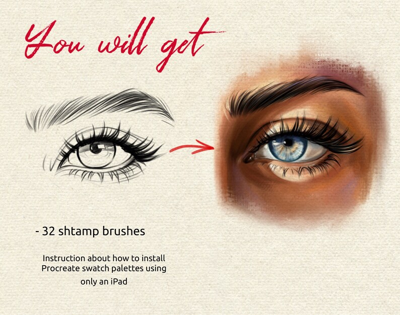 Procreate Eyes Brushes Eyes Brush Set Eyes Templates for Etsy