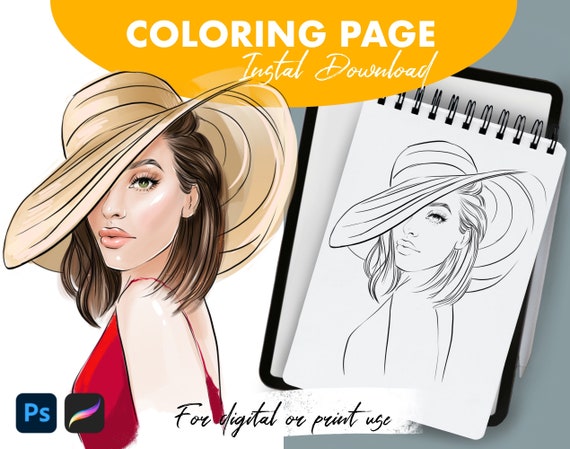 hair brush coloring page