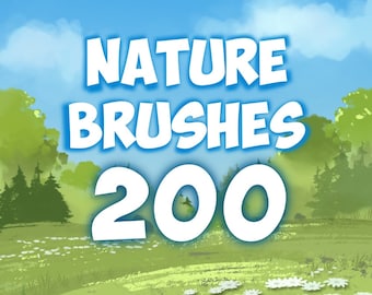 Procreate Nature Brush Set: Foliage, Plant, Anime Landscape (Digital Download)