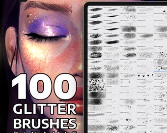 Glitter Procreate Brush Set: Shimmer, Gold, Shiny Textures (Digital Download)
