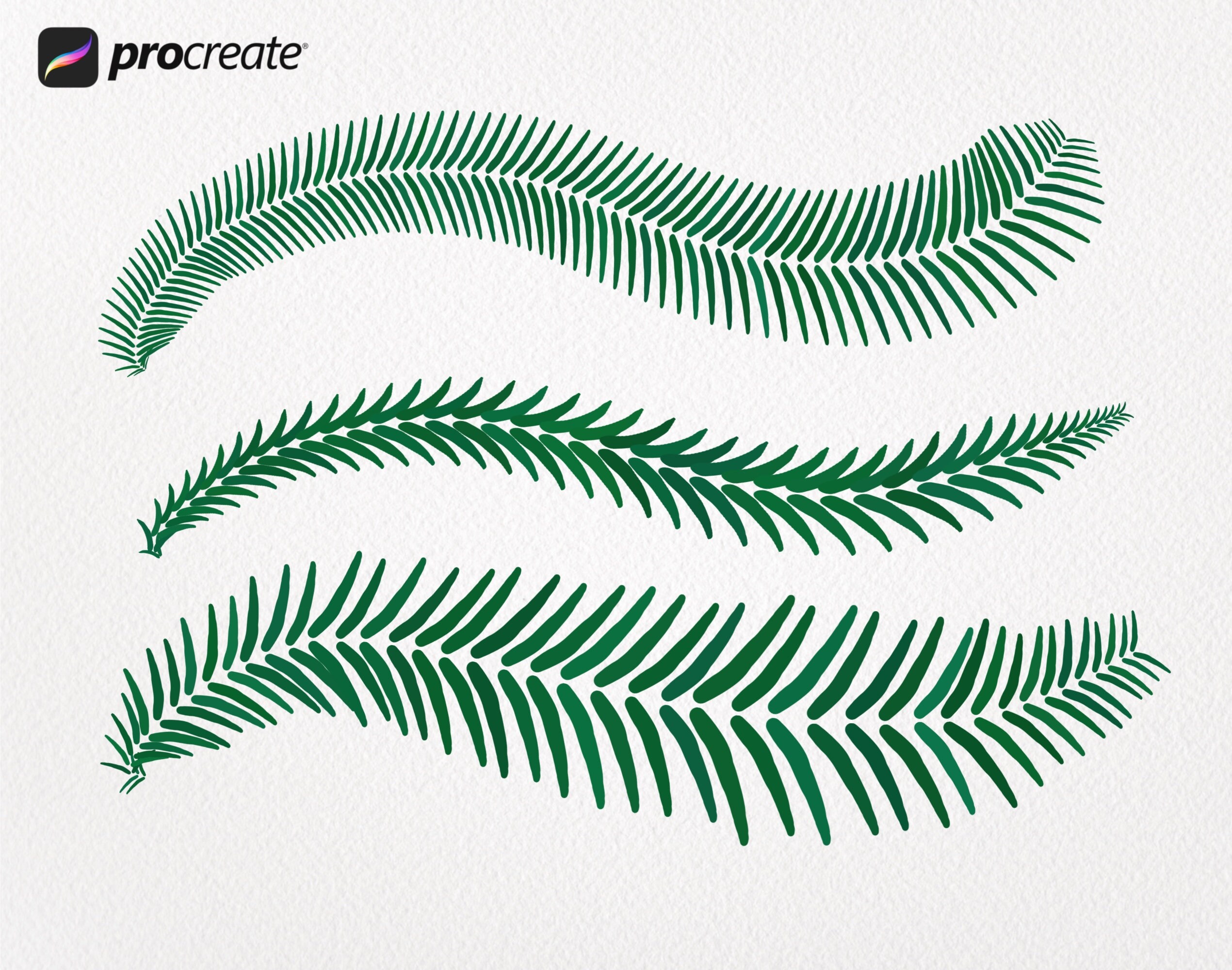 Tropical Leaves Procreate | Procreate Jungle Leaves Brush Set ...