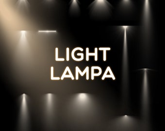 Puede incluir: Una colección de rayos de luz blanca sobre un fondo negro. El texto "LIGHT LAMPA" está en el centro de la imagen.