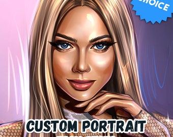 Cartoon Logo Design Custom, Caricature Logo Fashion Portrait for Cosmetics, Hairstylist, Beauty, Braider, Eyebrow, Makeup Artist, Boutique