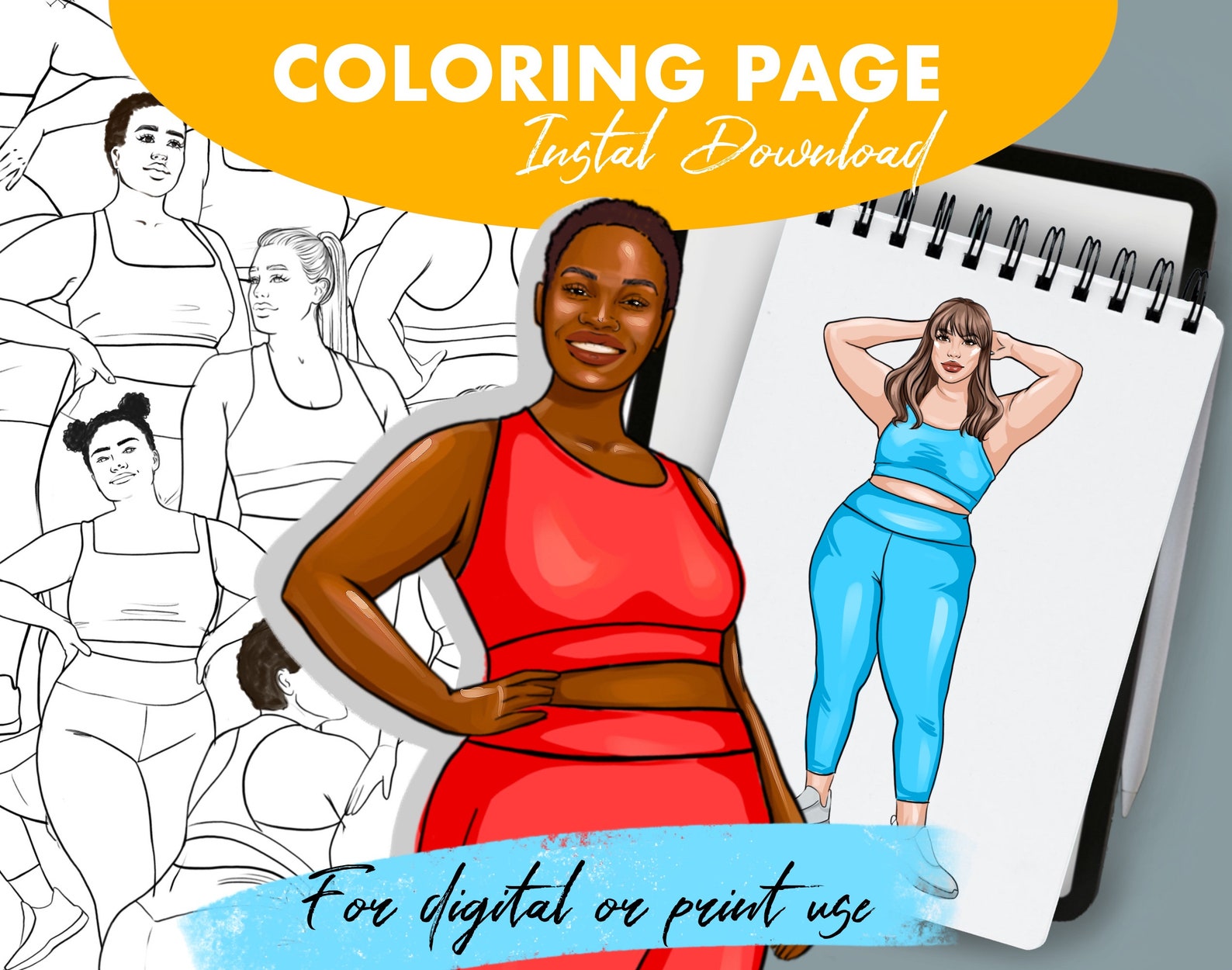 African American Coloring Book Woman Coloring Pages - Etsy
