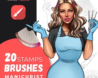 Manicurist Poses Brush Set: 20 Infinite Painter Tools