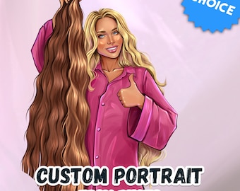 Hair Logo Design, Bundles Logo, Beauty Logo, Premade Logo, Hair Extensions Logo Template, DIY Logo Template, Luxury Logo, Hair Tech