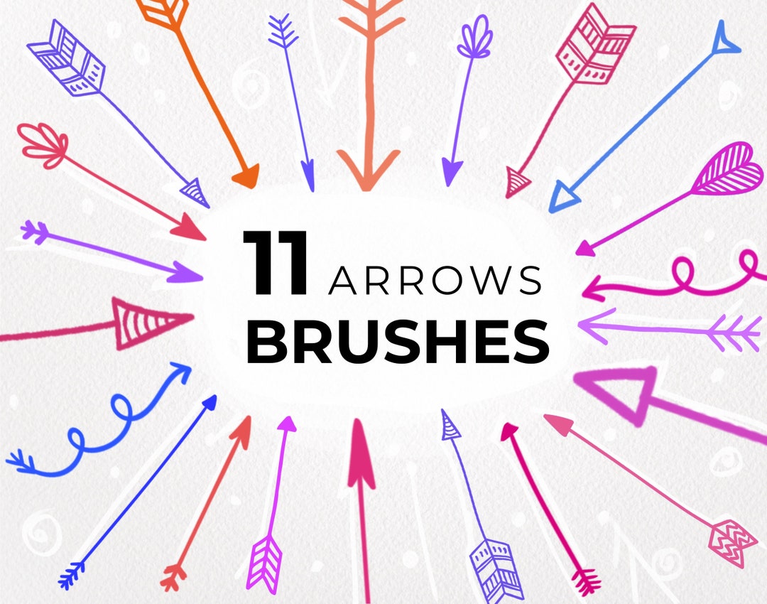 Arrows Stamp Brushes Procreate Arrows Template Drawing Etsy UK