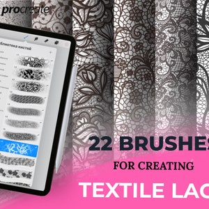 Procreate Lace Stamp Brushes Digital Brushes, Stamps Brushes