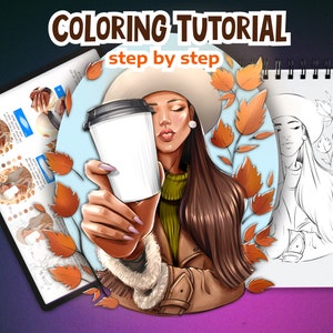 Procreate Portrait Coloring Tutorial Beginner Artists Coloring Procreate Skin Brushes Face Coloring Tool and How To AUTOMN GIRL Step by step