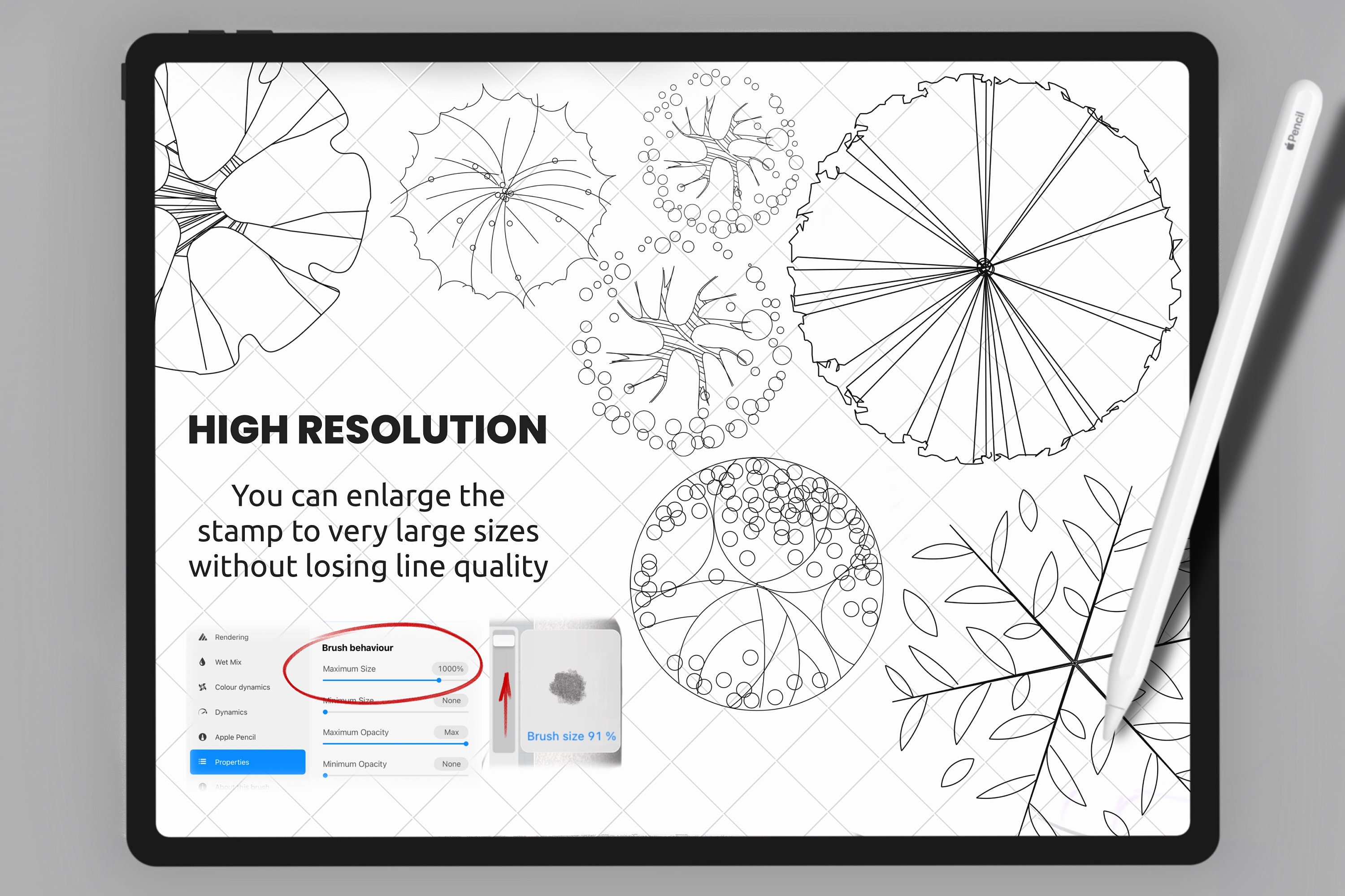 50 Procreate Tree Brushes, Tree Stamp Set, Procreate Brush Pack ...