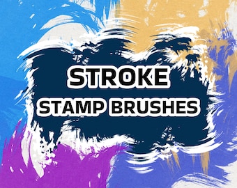 Procreate Paint Stroke Stamp Brushes: Hand-Painted Acrylic Shapes (Digital Download)