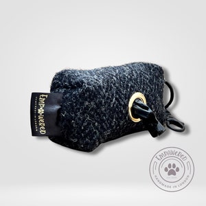 Harris Tweed Tartan Poo Beutelspender/-halter | Hundekotbeutelhalter | Clip on Poop Bag, handgefertigt auf Bestellung | Harris Tweed Haustierzubehör