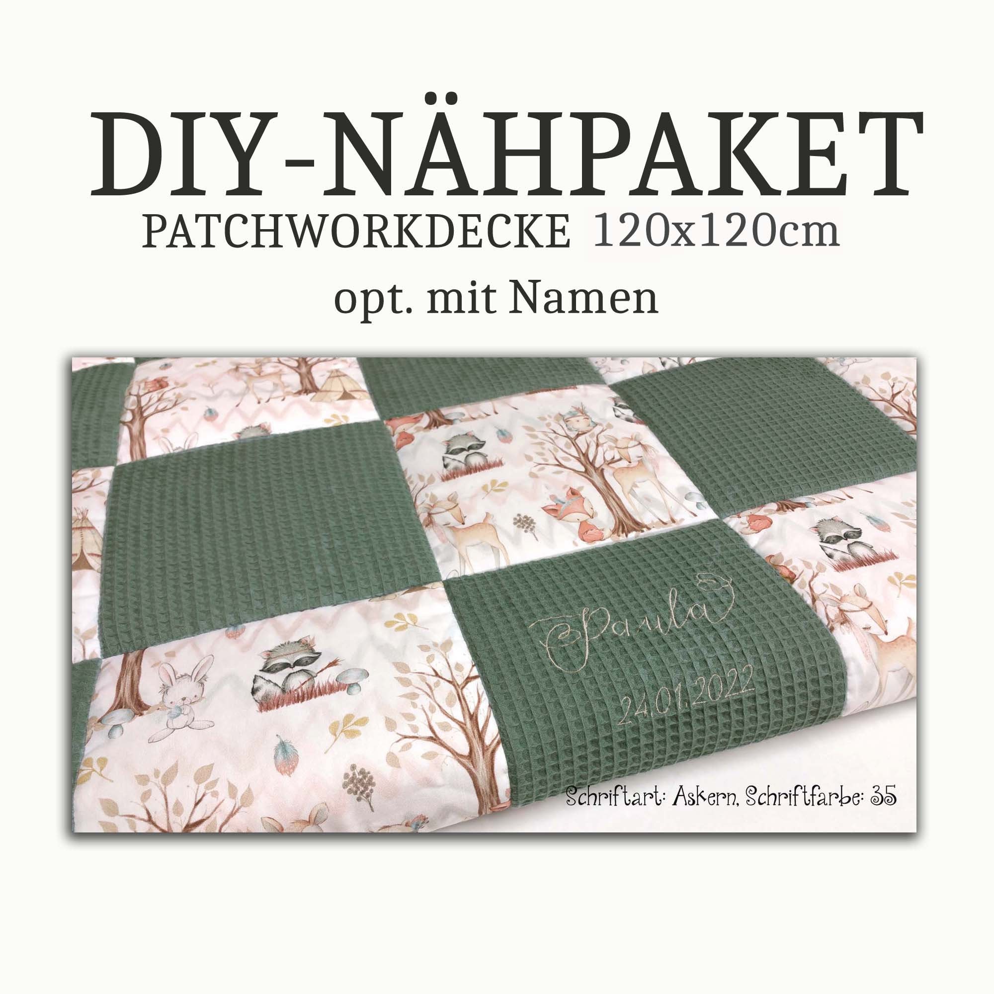 Patchworkdecke nähen