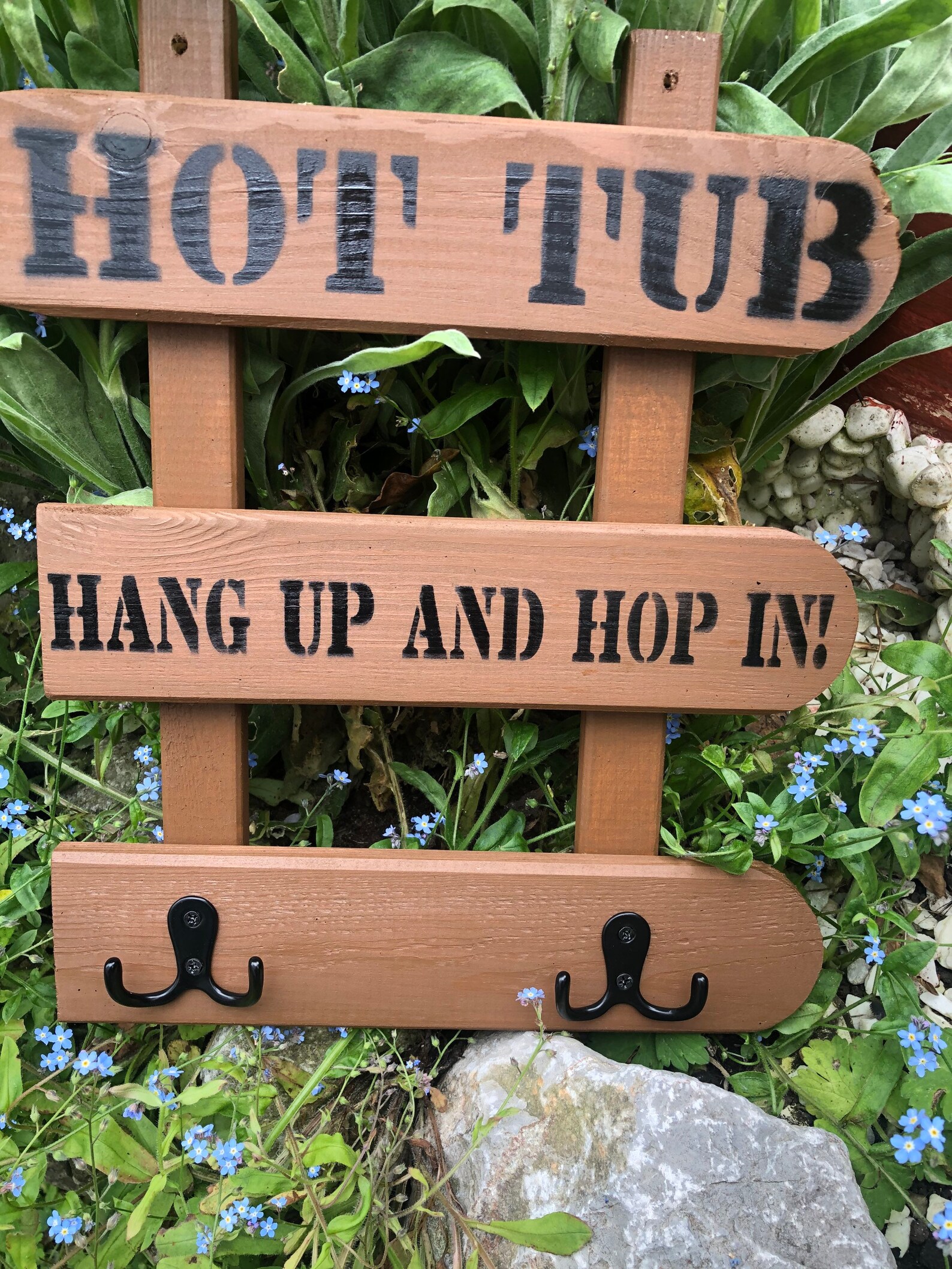 New Hot Tub Sign With Hooks for Towels or Robe Etc. Etsy UK