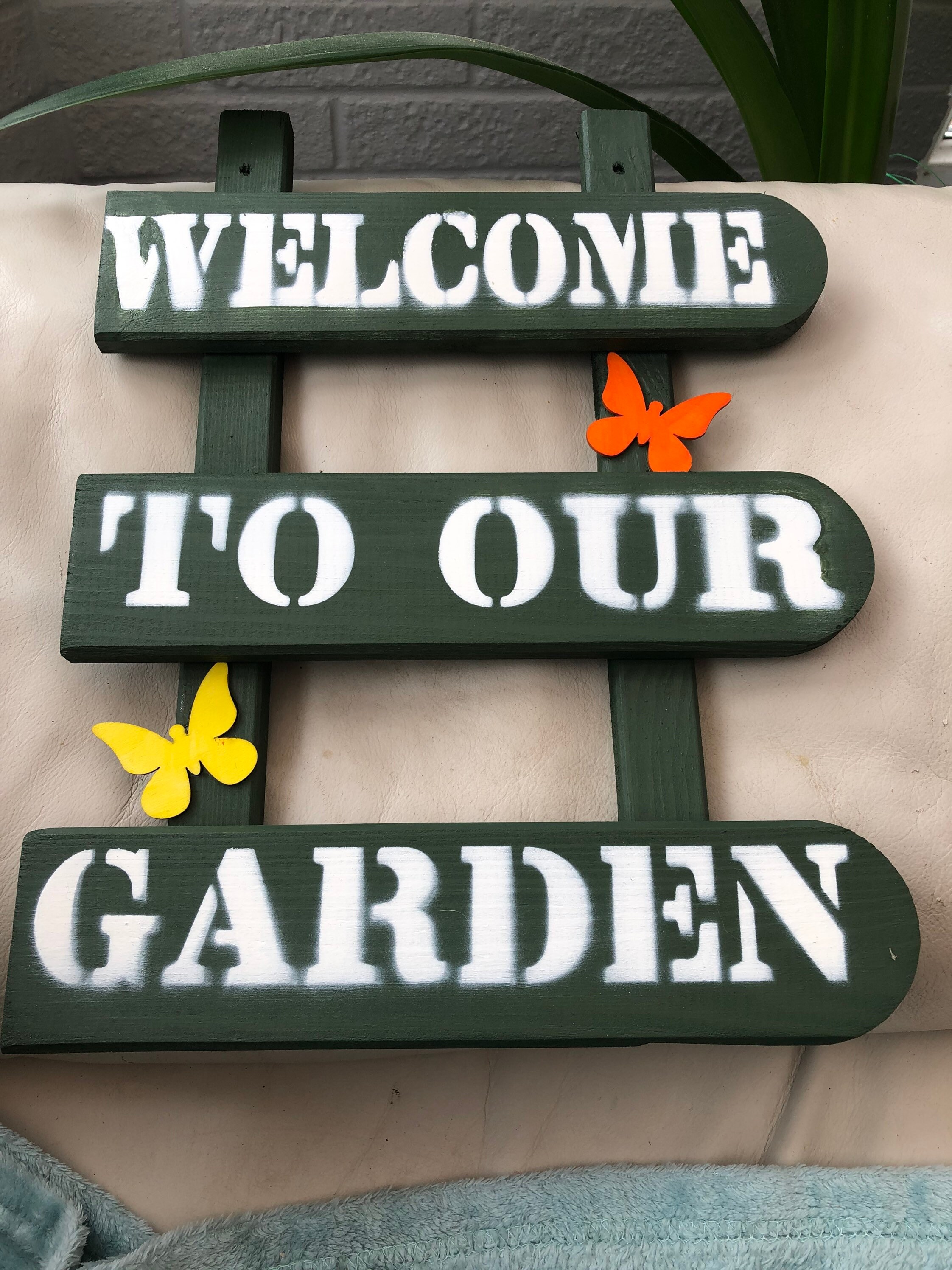 New Garden sign to our garden Hand made sanded Etsy