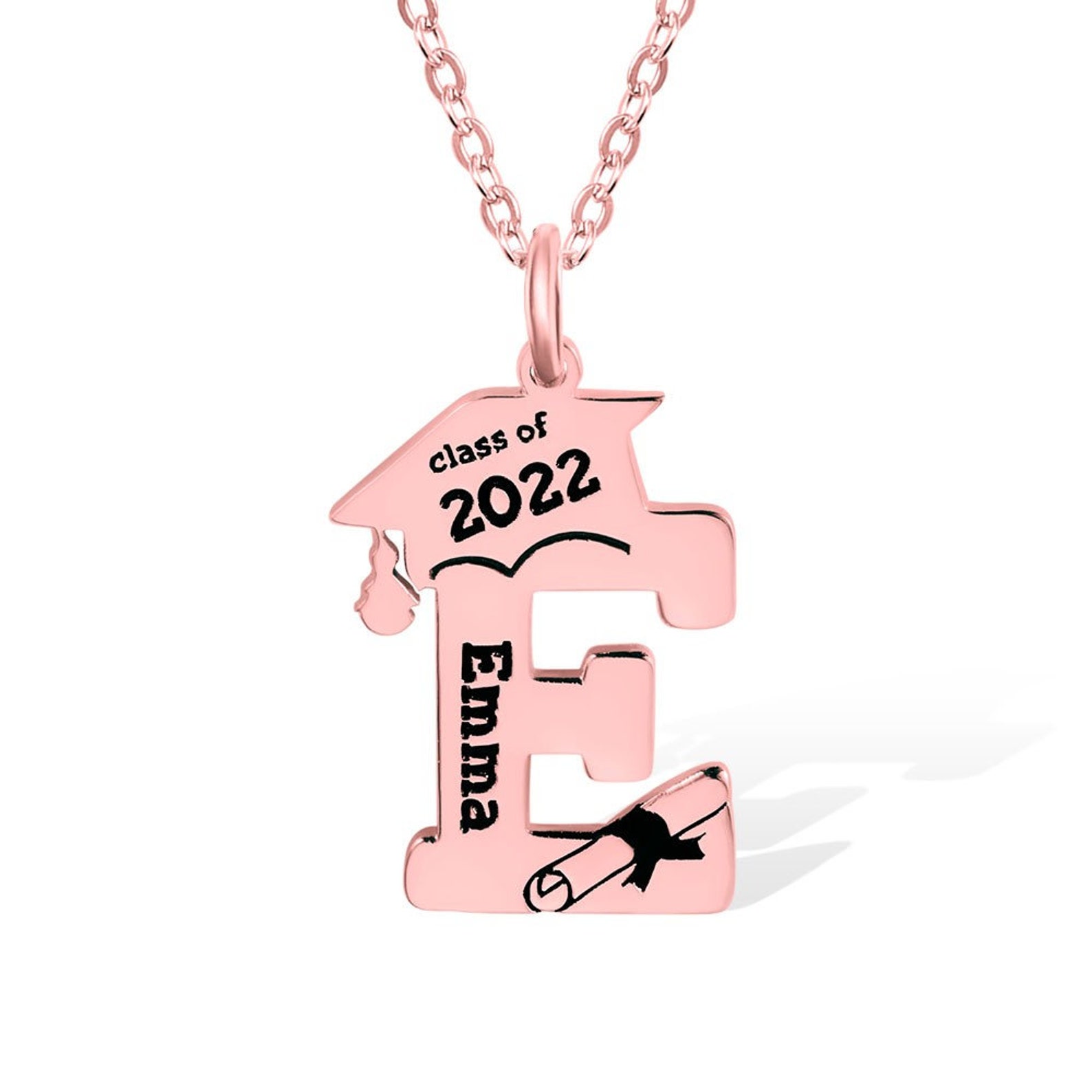 Graduation Initial Personalized Graduation Initial Necklace|class of 2023 Graduate Gift ...