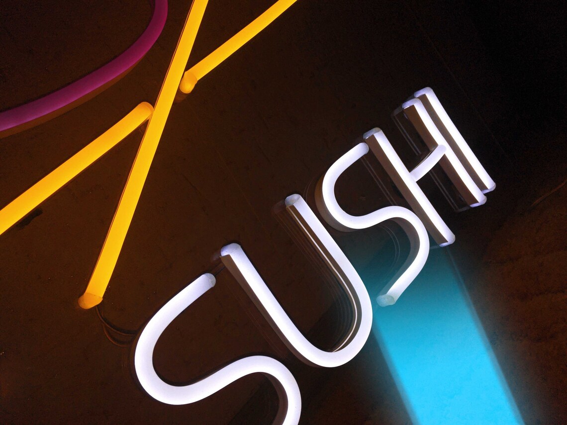Sushi neon sign food neon signLED Neon Sign Wall Decor | Etsy