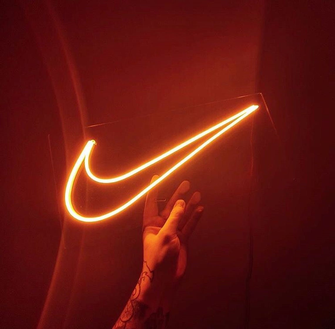 neon white nike logo