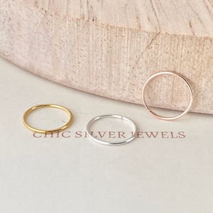 22G Infinite Hoop, Cartilage Nose Tragus Helix Conch Septum Piercing Hoop Ring THIN 22 Gauge 0.6mm Sleeper Sterling Silver Dainty SEAMLESS