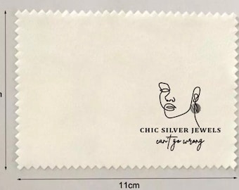 Silver Polishing Cloth: 925 Sterling Silver Tarnish Remover (8x11cm)