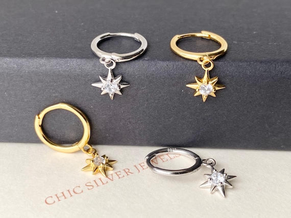 Orecchini Borchie Stella Argento 925 Orecchini Borchie Argento Sterling 925 A Forma Di Stella - Piccoli, 2mm, Chiusura A Farfalla Orecchini A Stella Piccoli