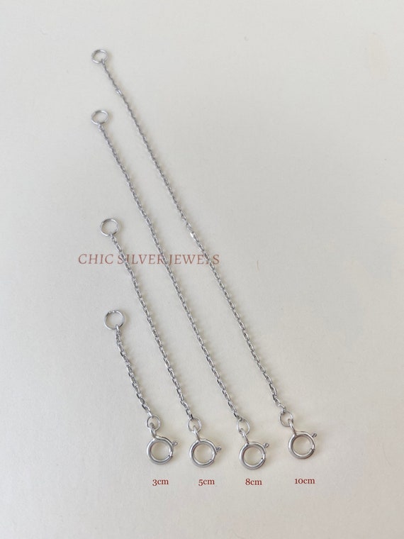Rallonge De Collier En Argent 925 - Chaîne De Sécurité Pour Ajuster Et Protéger Les Bijoux