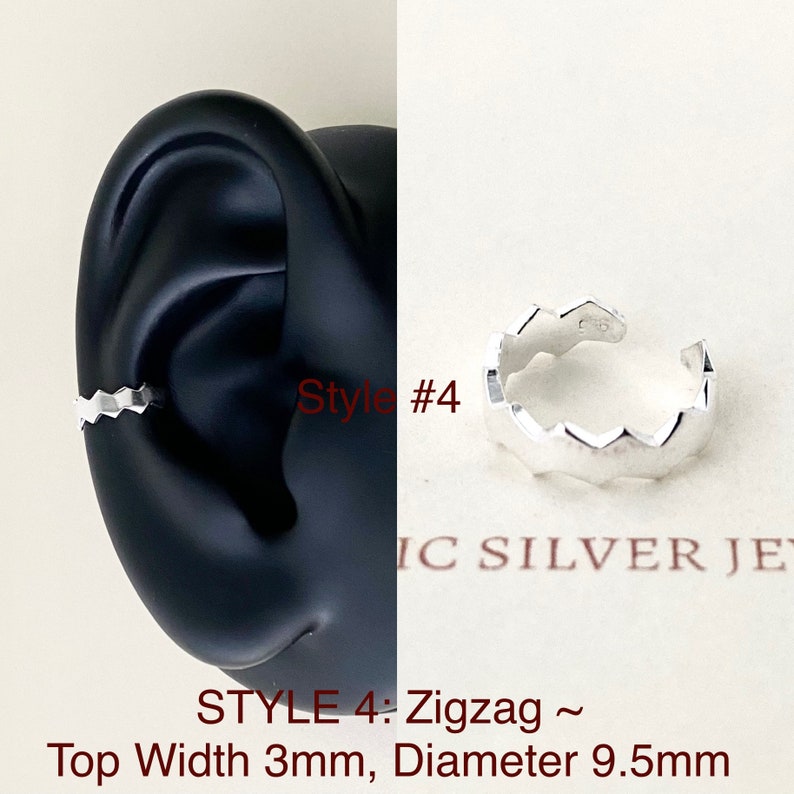 Sterling Silver Ear Cuff Wrap Earring Faux Fake Non No Piercing