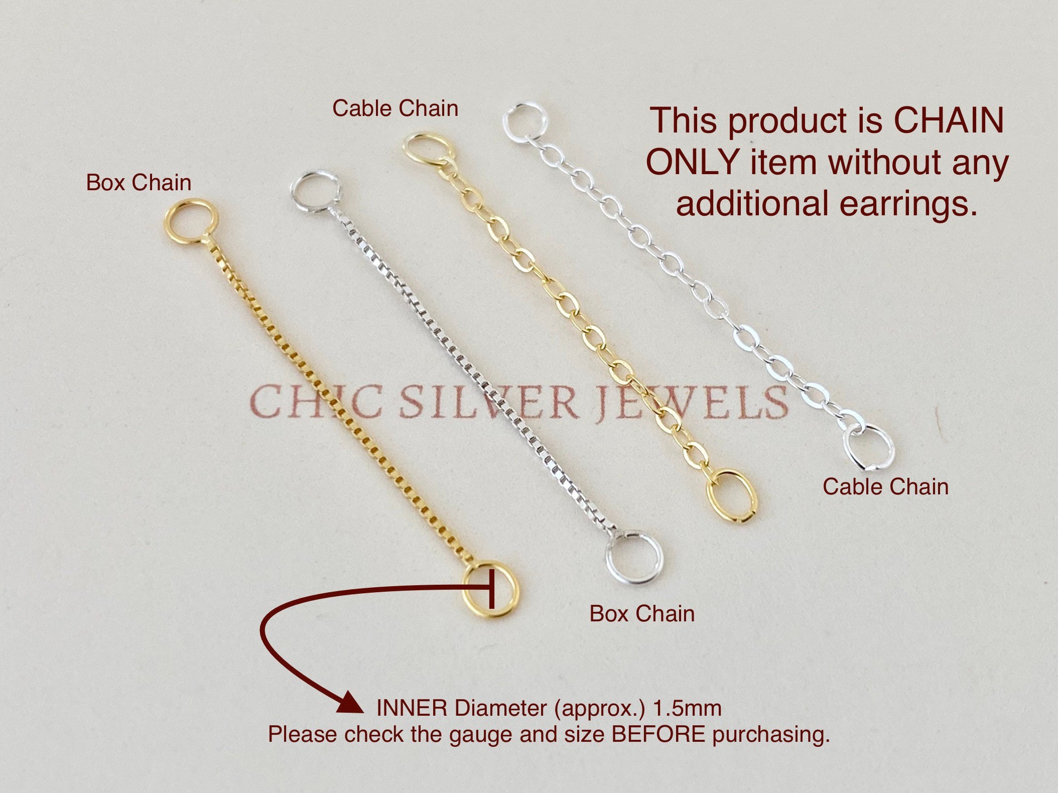 Gold ear chain with weight and price deals