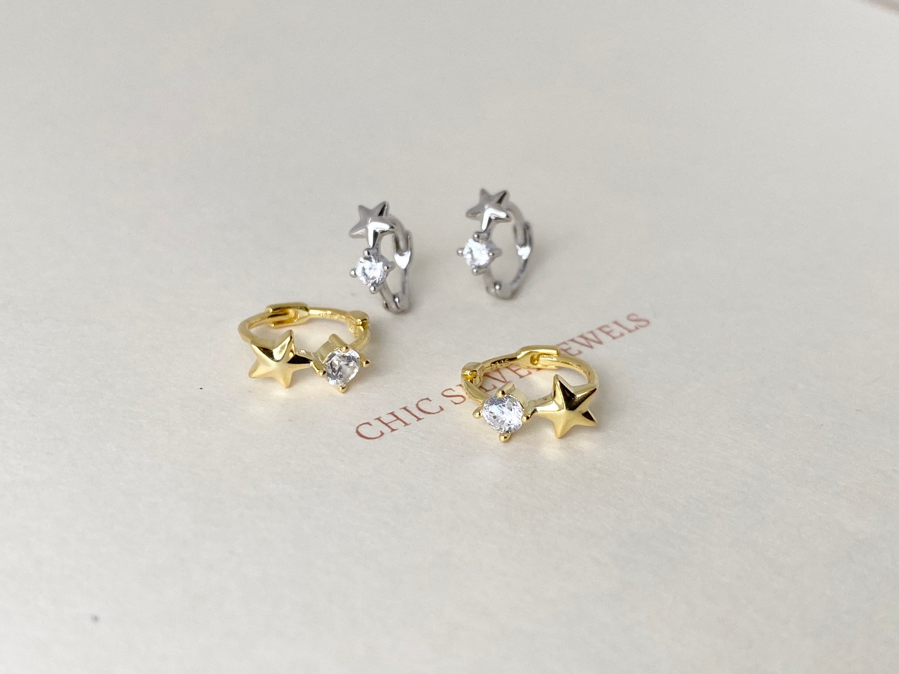 Orecchini Borchie A Stella In Argento Sterling 925 - Piccoli E Delicati, 6mm - Foto 3