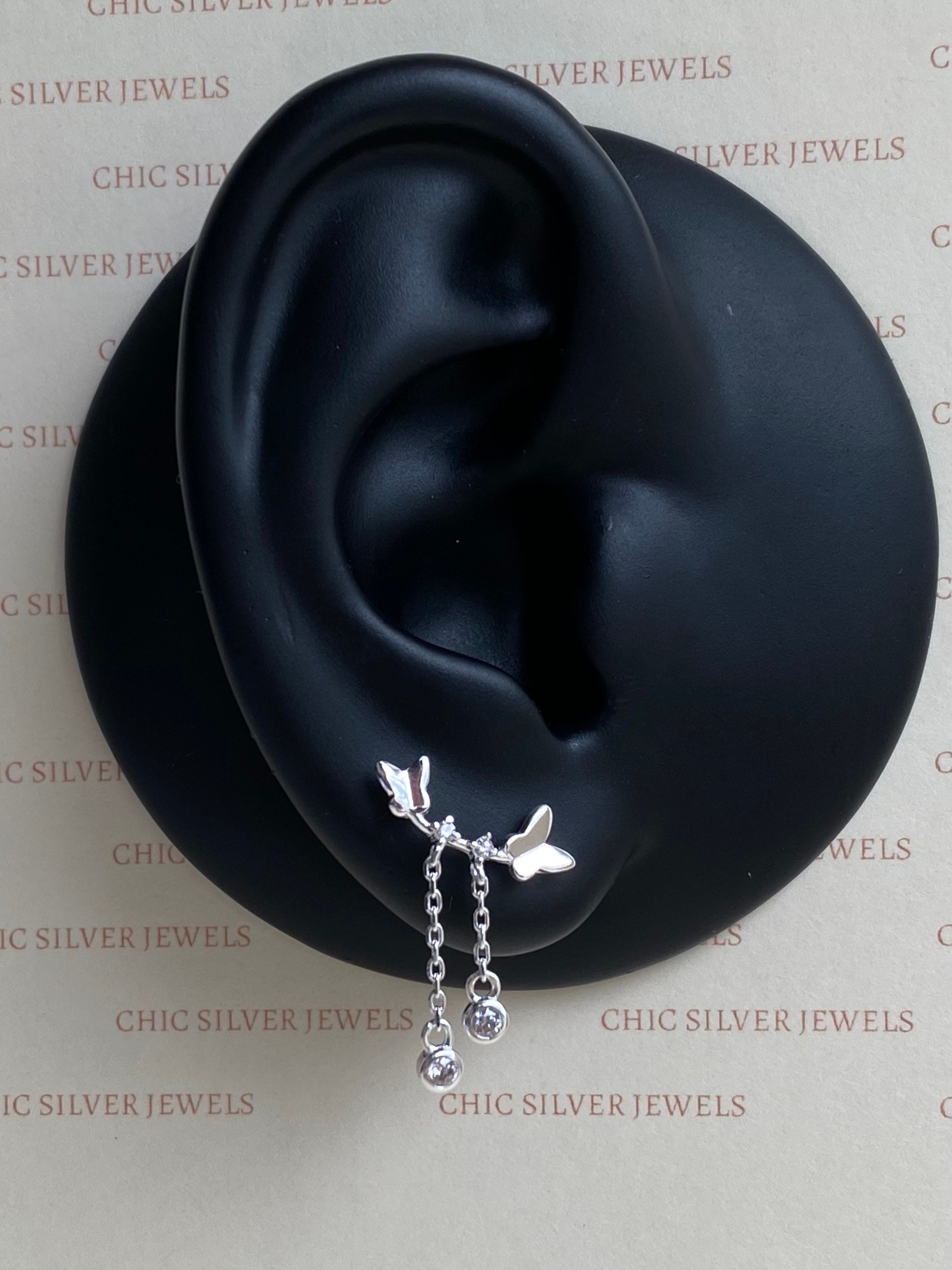 Orecchini Pendenti a Farfalla, per Donne E Ragazze, in Argento Sterling