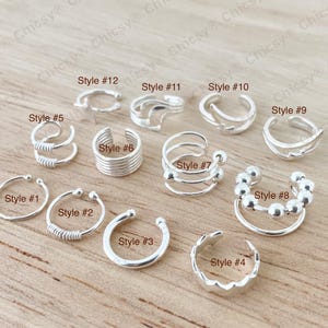 Incaton 9 Pezzi Orecchini A Polsino In Acciaio Inox - Falso Piercing Alla Cartilagine - Gioielli Non Forati Per Donne E Uomini - 2