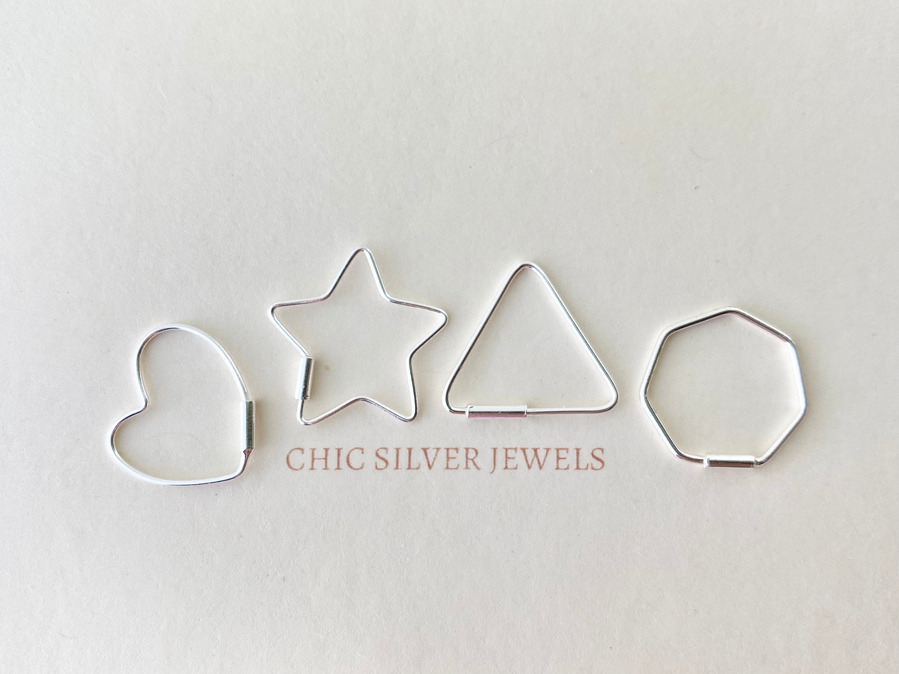 Orecchini a Cerchio a Forma di Triangolo Geometrico Pendenti in Argento Sterling 925 Placcato Oro Giallo Gioielli per Donna Ragazze - Dimensione: 28 * 15 mm