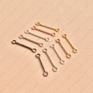Tragus Earring Chain, 2CM Sterling Silver TEENY TINY Ball or Box Chain Attachment for Piercing Linker Connector Drape Cute Dainty Minimalist