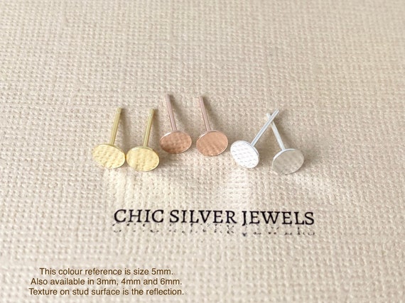Sterling Silver Disk Stud Post Earrings Disc Round Circle Dot Simple Flat Nail Head Everyday Tiny Girl Unisex Men Women Lightweight Pretty Etsy Canada