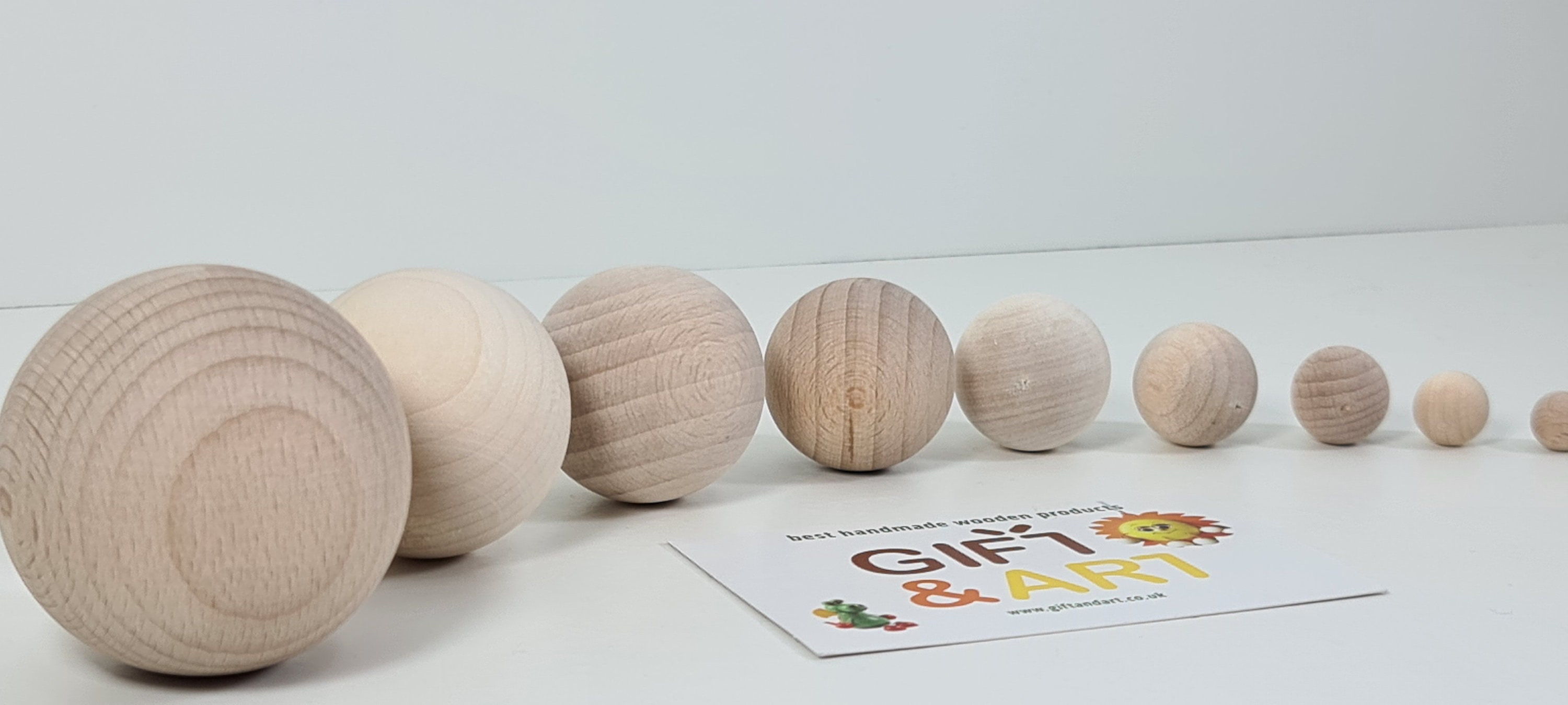 Natural Round Wooden Craft Balls Beads WITH NO HOLE Etsy UK