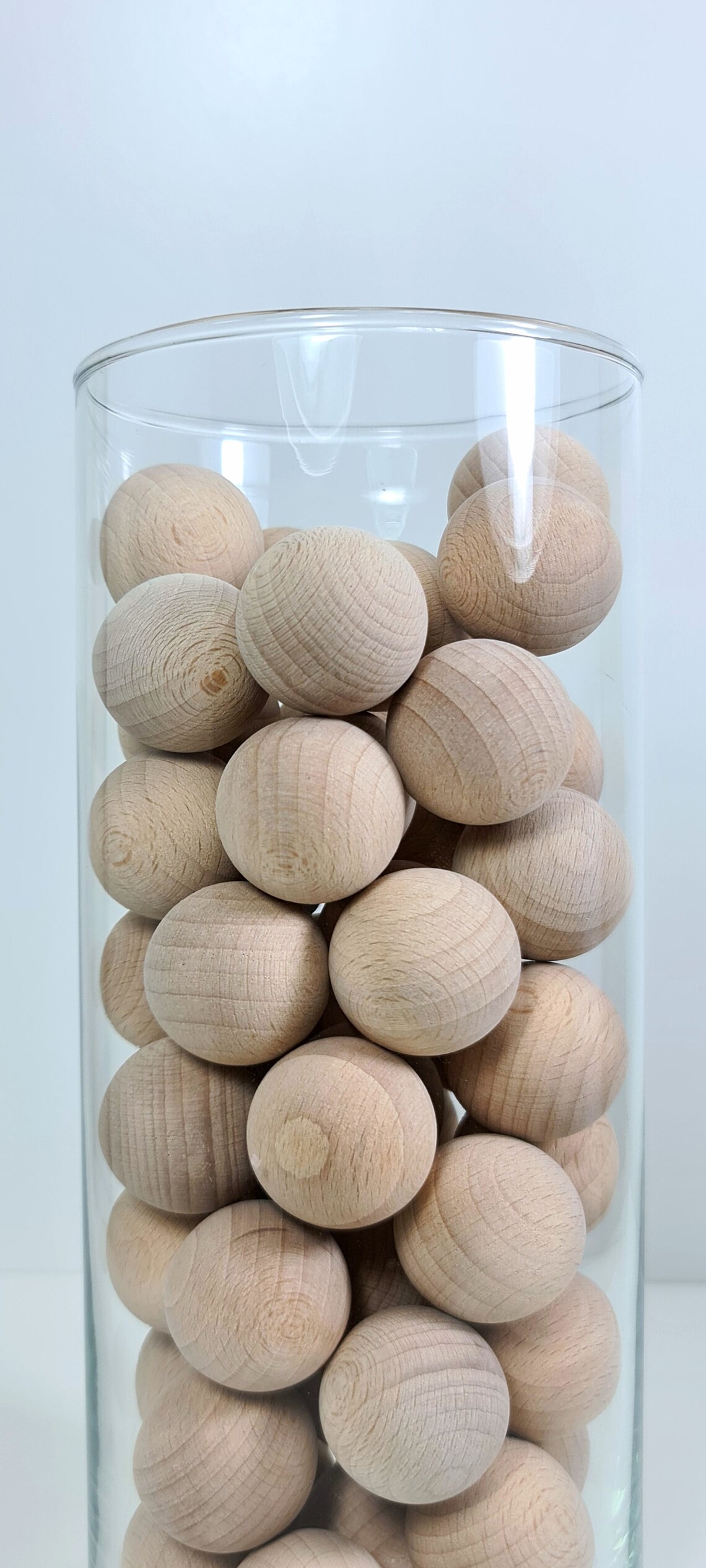Natural Round Wooden Craft Balls Beads WITH NO HOLE Etsy