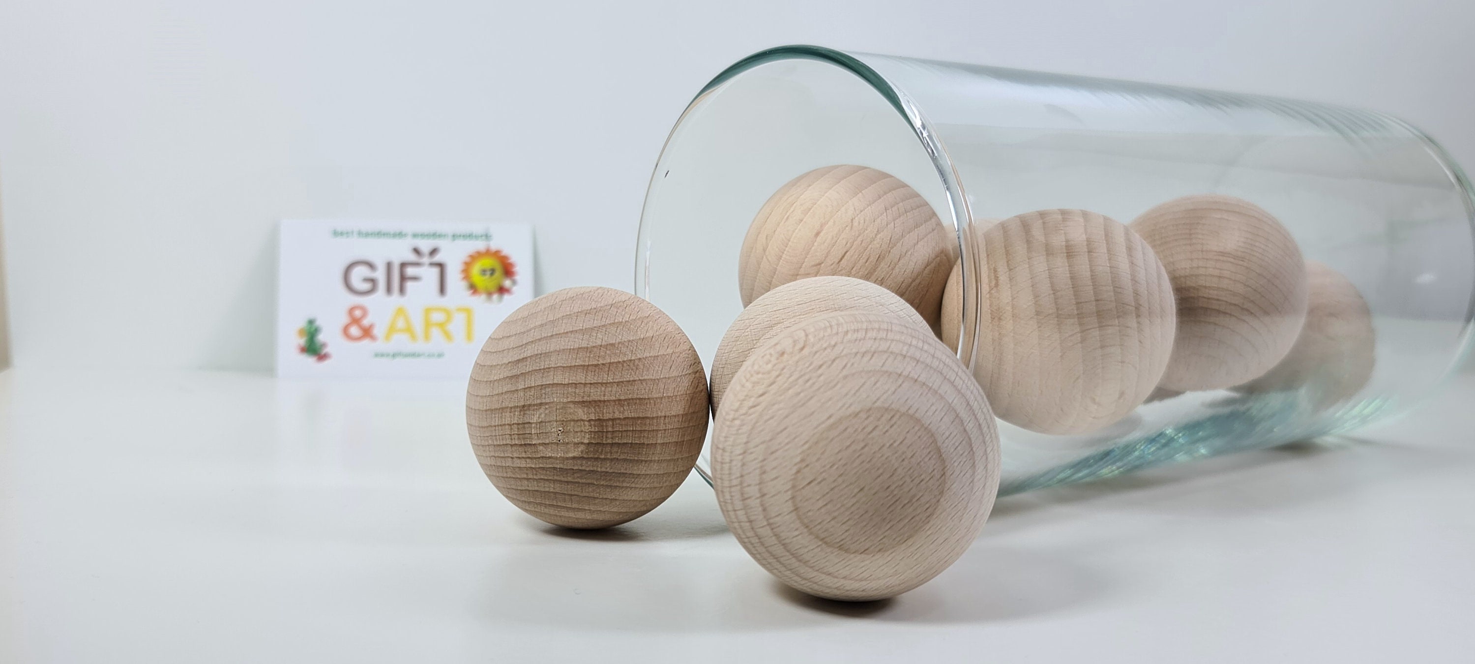 Natural Round Wooden Craft Balls Beads WITH NO HOLE Etsy UK