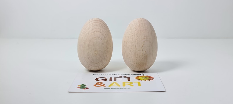 5 x Plain Natural Wooden Eggs size 58 x 34 Craft DECOUPAGE EASTER EGGS