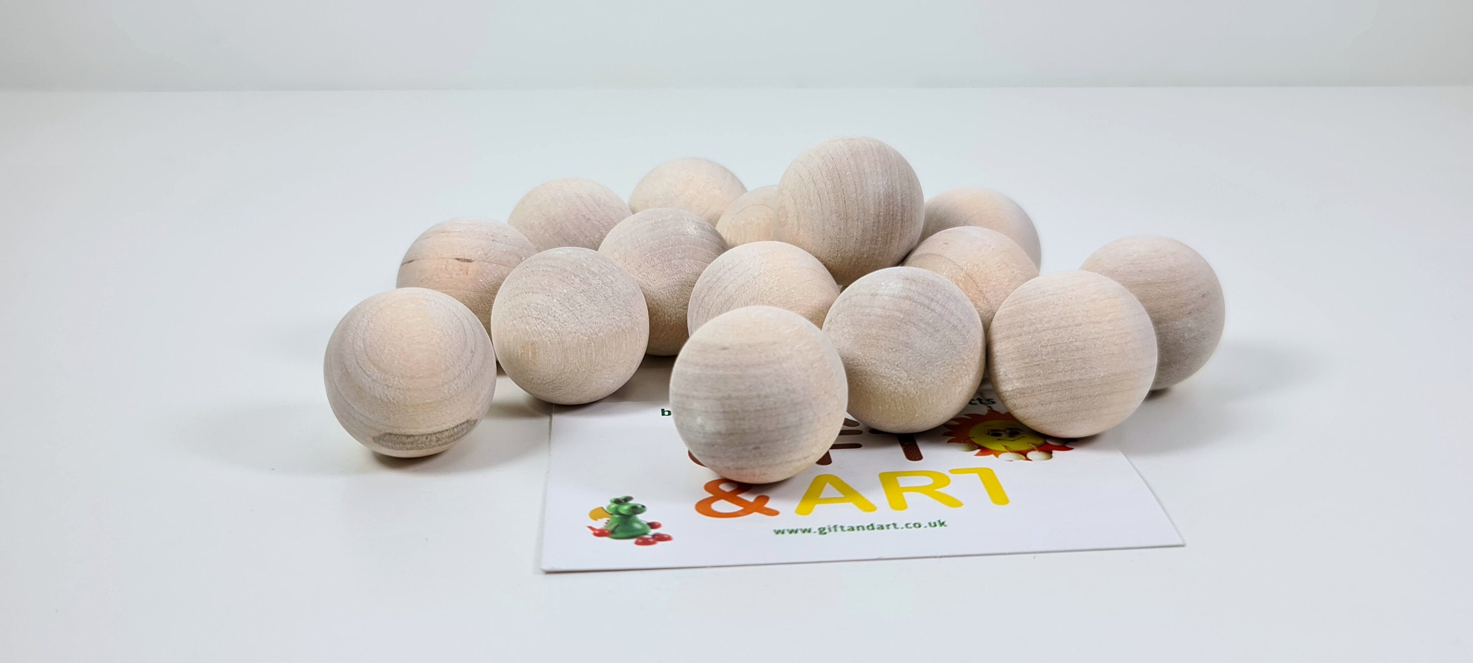 Natural Round Wooden Craft Balls Beads WITH NO HOLE Etsy UK