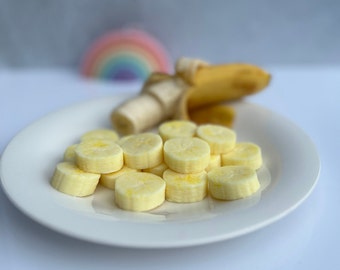 Banana Slice Wax Melts, Food Wax Melts, Banana Scented, Coconut Wax Fake Food, Scented Wax Melts, Hand Poured, Unique, Gift Idea, Wax burner