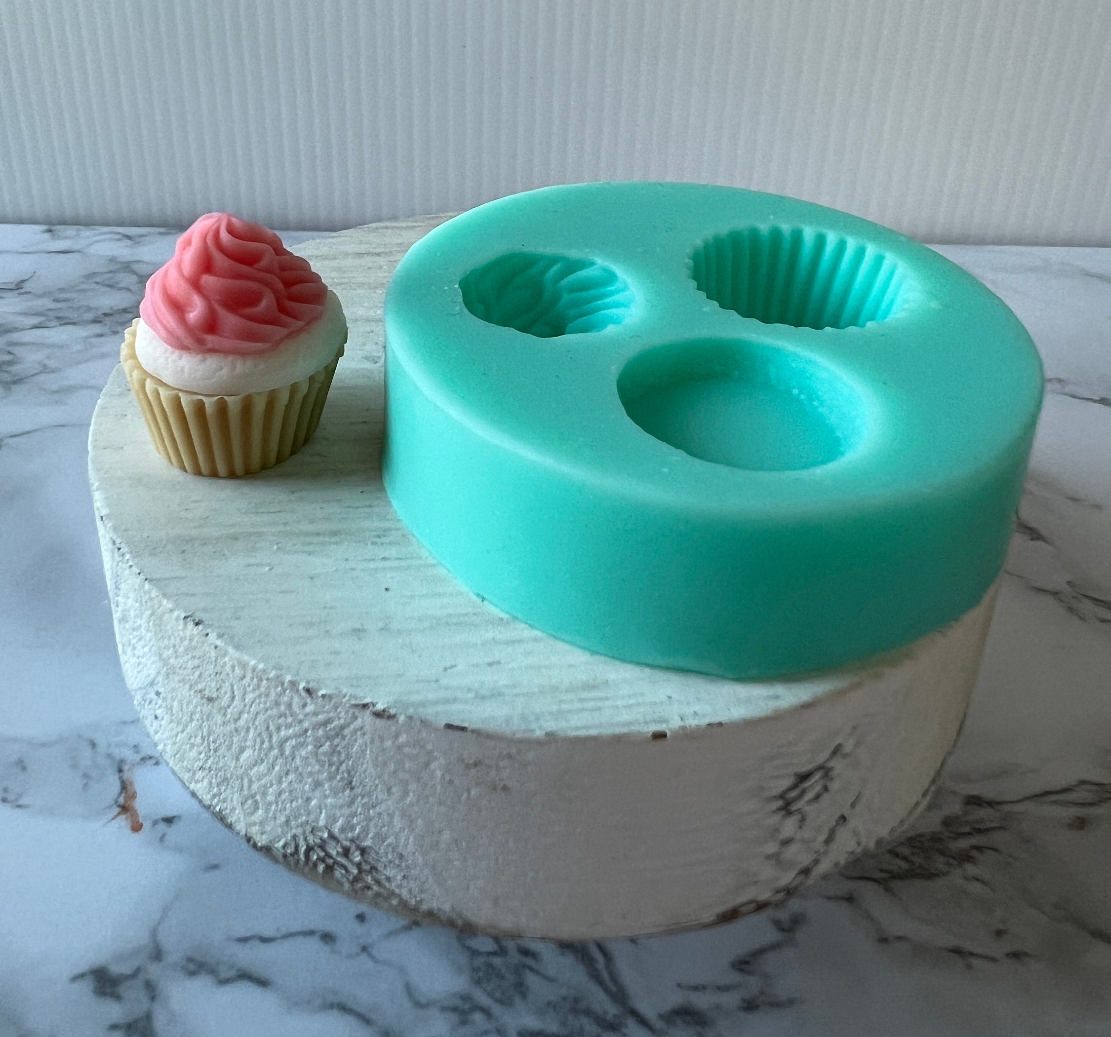 Mini Cupcake Silicone Mold, Realistic Cupcake, Soft Texture, Easy