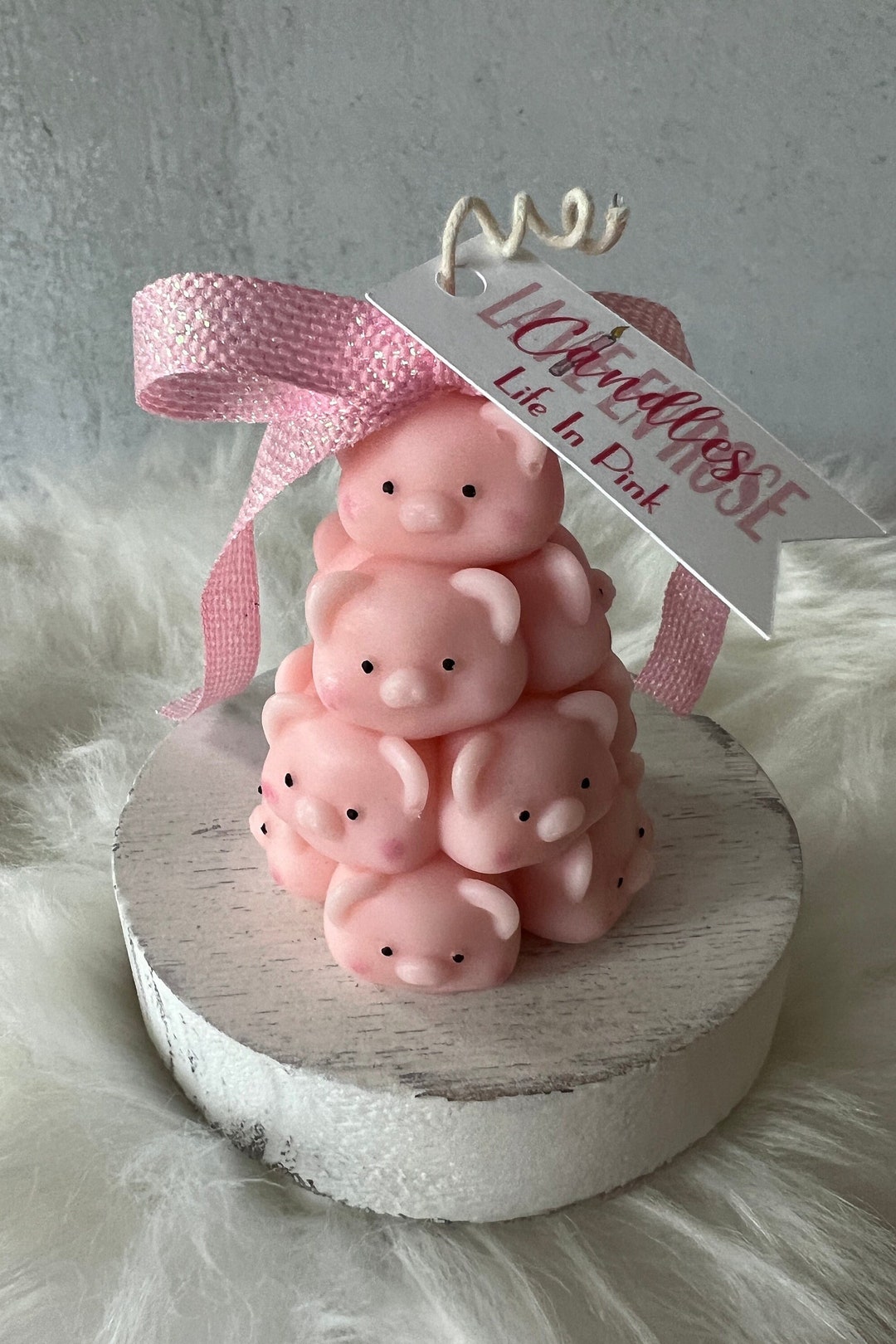 Pig Candle, Stacking Pigs Candle, Unique Candle, Scented Candles